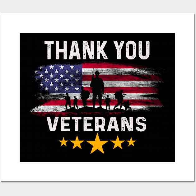 Thank You! Veterans Day & Memorial Day Partiotic Military Wall Art by Peter smith